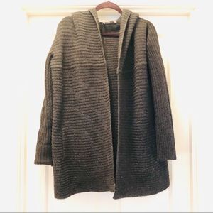 VINCE Open-Front, Oversized, Hooded Cardigan, XS